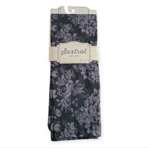 Soxtrot Equestrian Boot Sock Knee Highs in Shades Of Grey Floral